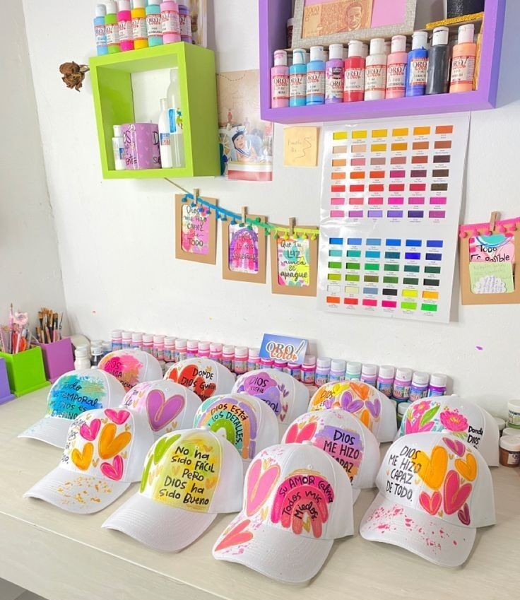 Taller de gorras pintadas a mano en Club Creativo CDMX